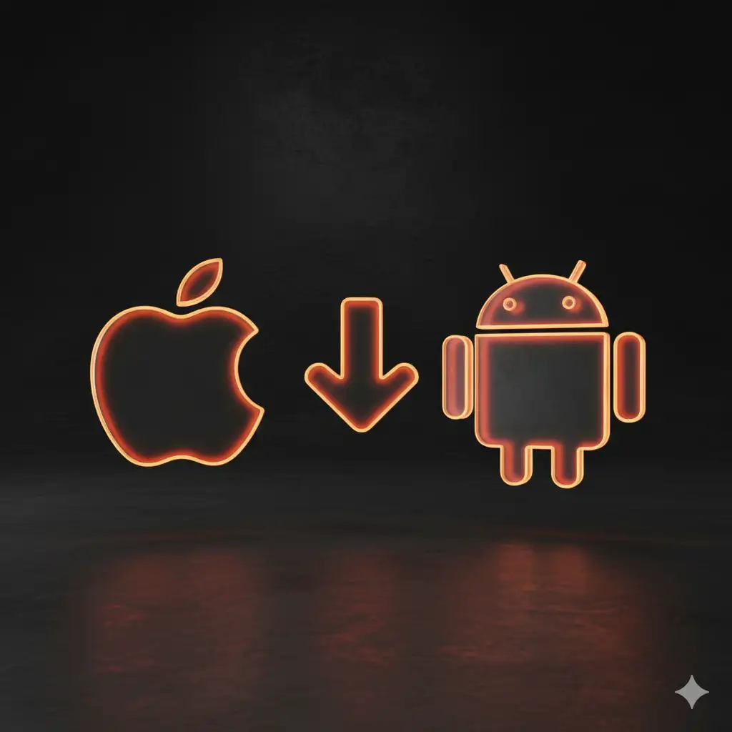 iOS and Android Download Icons with Secure Connection