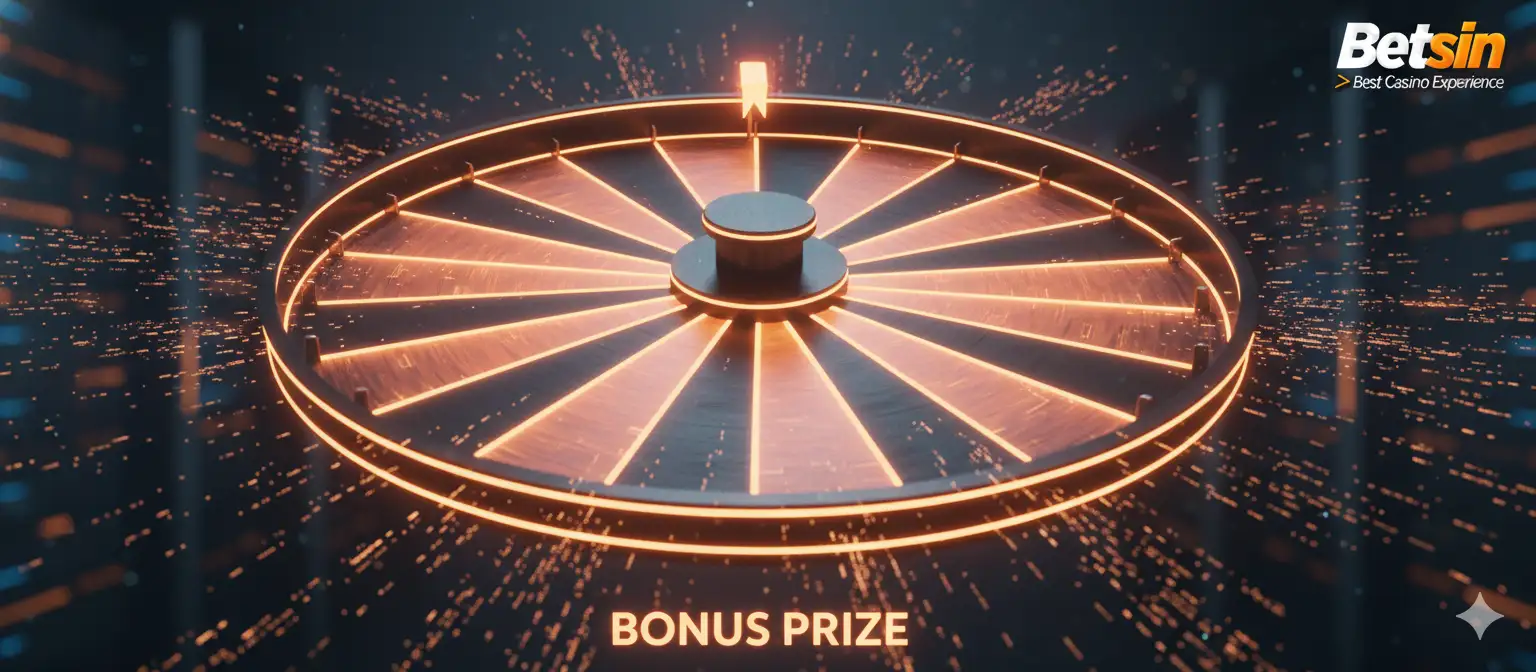 Futuristic Wheel of Fortune with Free Spins