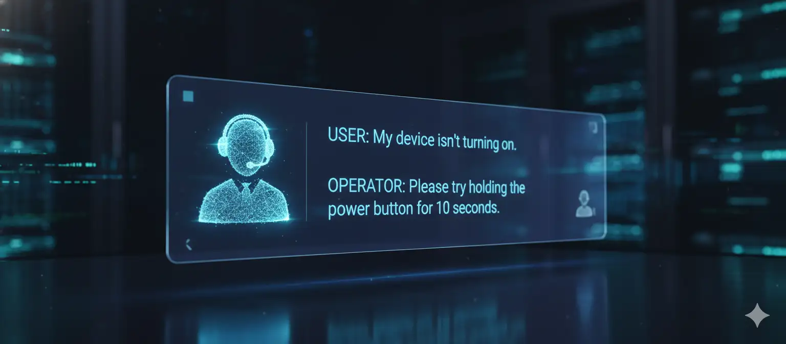 Holographic Live Support Chat Interface