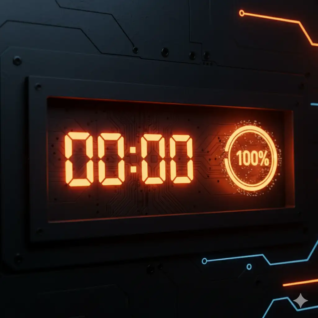 Betsin Night Bonus Digital Clock 00:00 Visualization