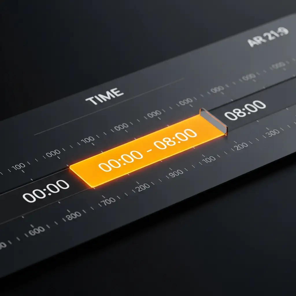 Time Slider Interface Highlighting 00:00 to 08:00